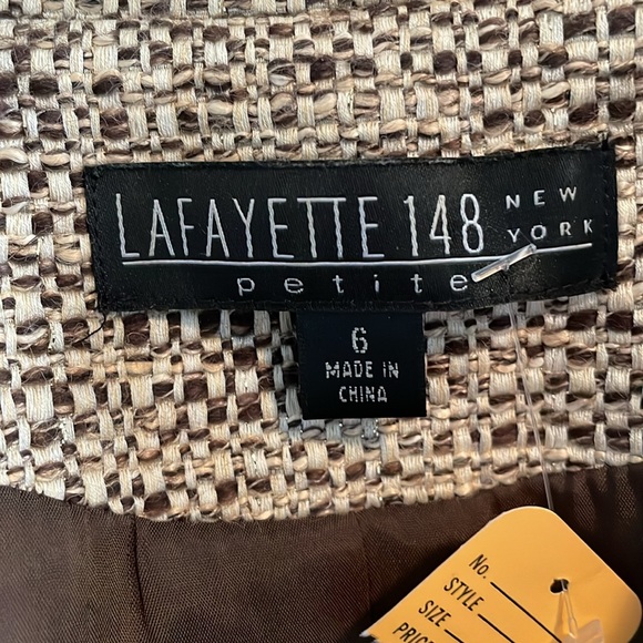 Lafayette 148, Brown zip front jacket size 6 - Picture 7 of 12
